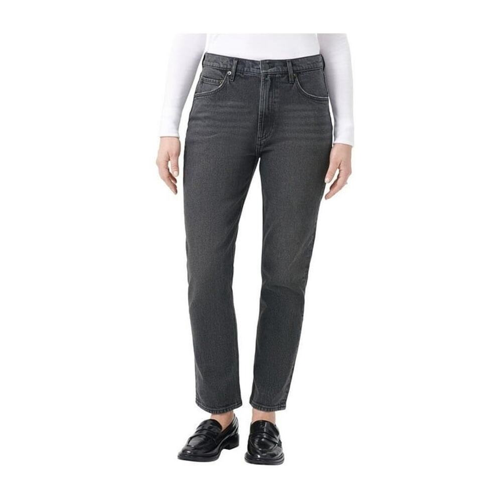 Kirkland Signature Women's High Rise Straight Jeans Gray Size 20 Inseam 28" New